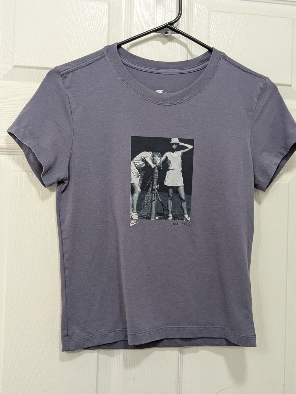 Nike Lavender Graphic Tee with Black & White Photo